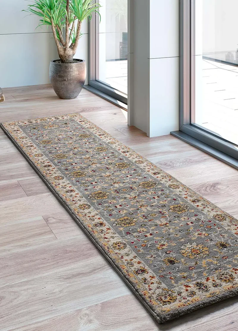 Alfombra pasillera vintage Classic 12505 Plata