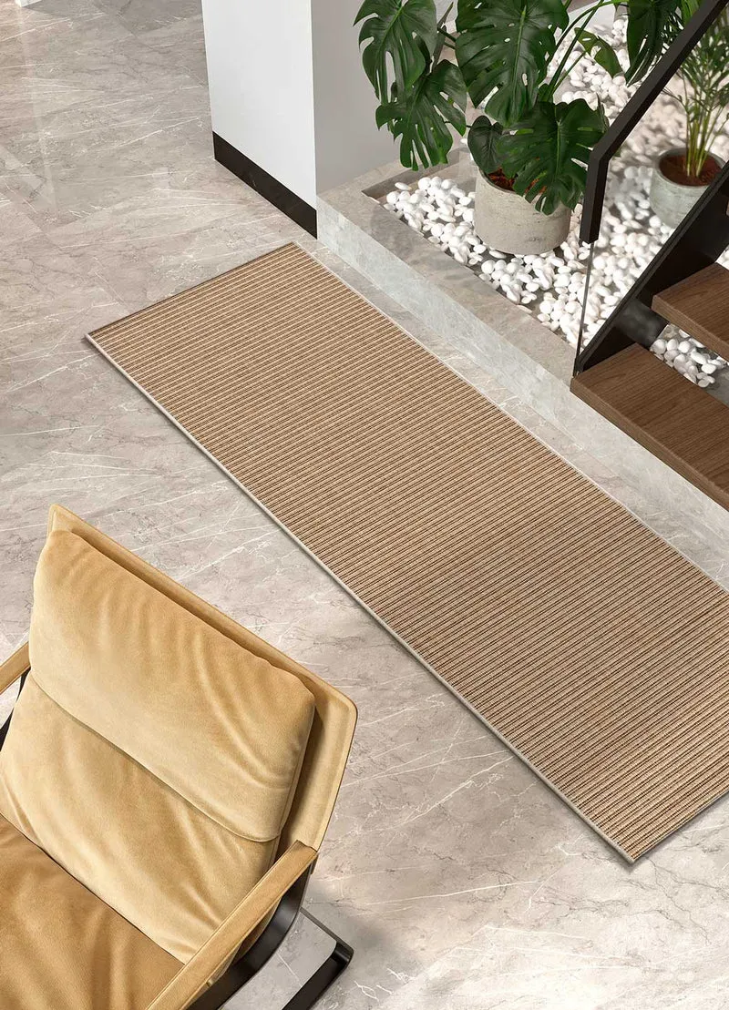Alfombra pasillera de exterior Natura 4501 Beige 48x200 cm