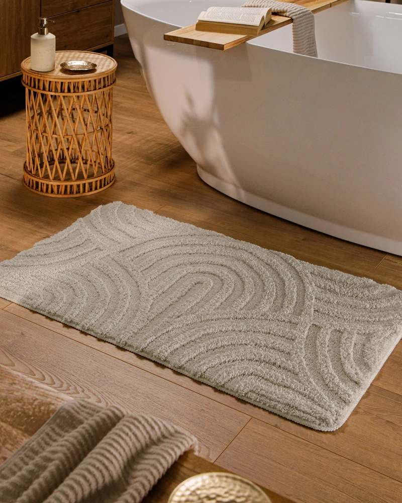 Badteppich Seiden Grau "Fiete" WECONhome