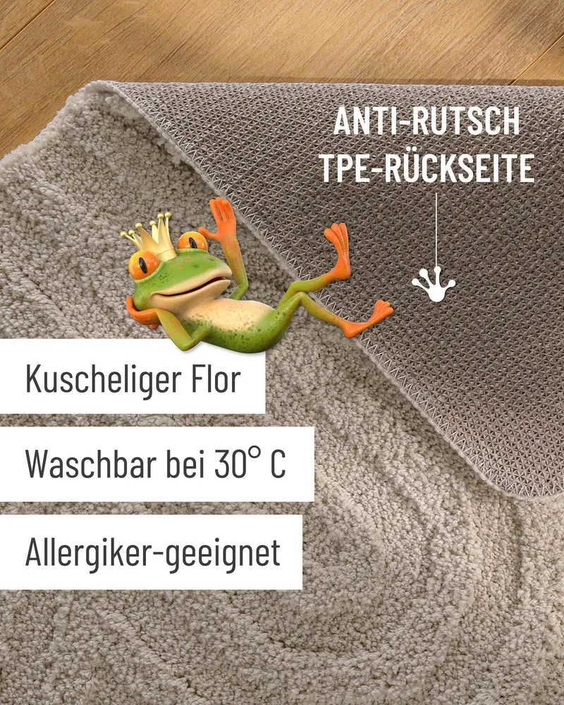 Badteppich Seiden Grau "Fiete" WECONhome