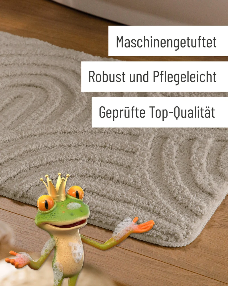 Badteppich Seiden Grau "Fiete" WECONhome