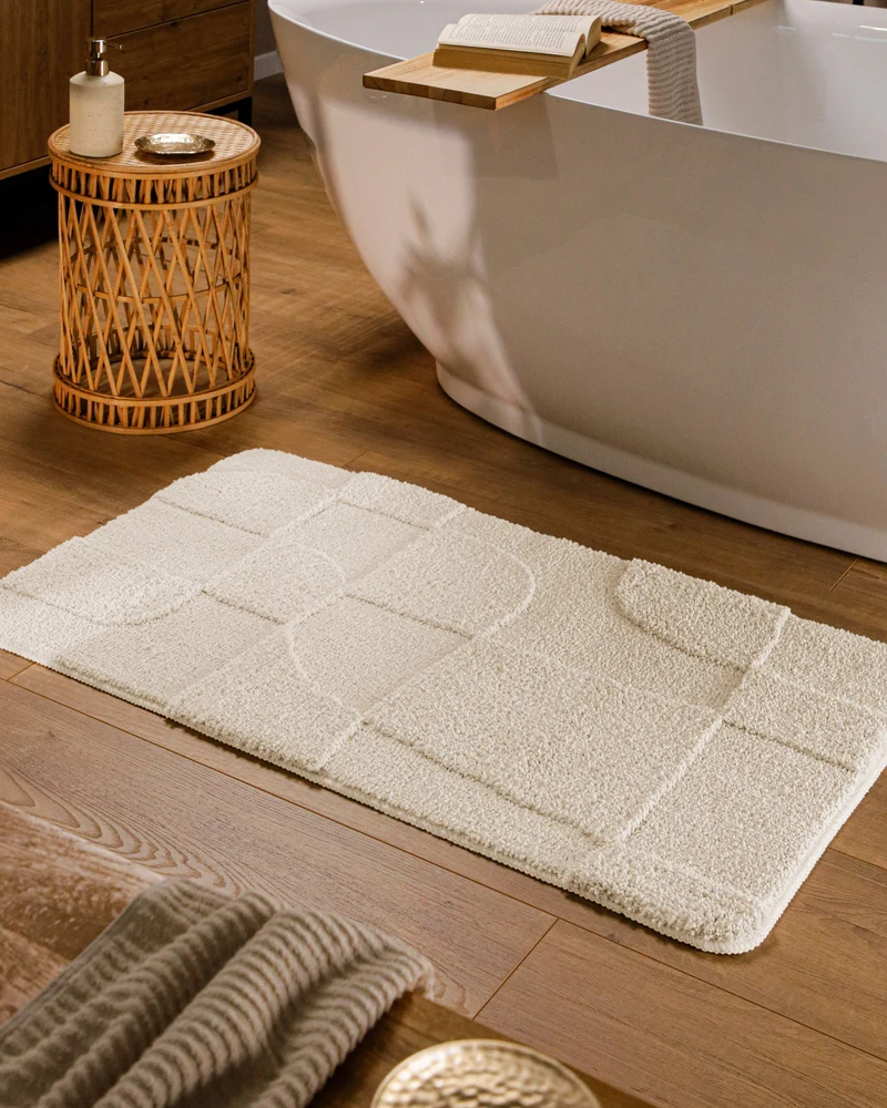 Badteppich Creme Weiß "Davie" WECONhome