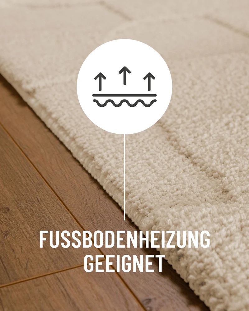 Badteppich Creme Weiß "Davie" WECONhome