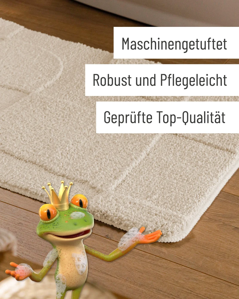 Badteppich Creme Weiß "Davie" WECONhome