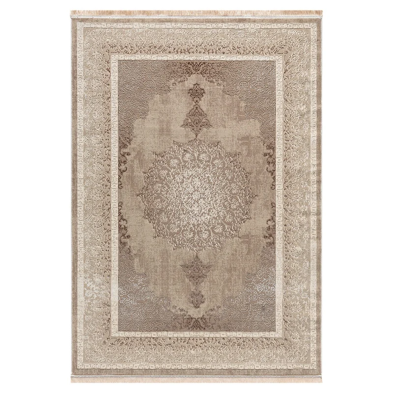Teppich Kurzflor Moderner Teppich mit Ornament-Muster – Pflegeleicht & Robust – Für Fußbodenheizung geeignet