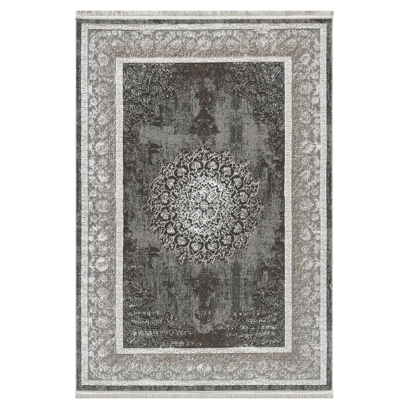 Teppich Kurzflor Moderner Teppich mit Ornament-Muster – Pflegeleicht & Robust – Für Fußbodenheizung geeignet
