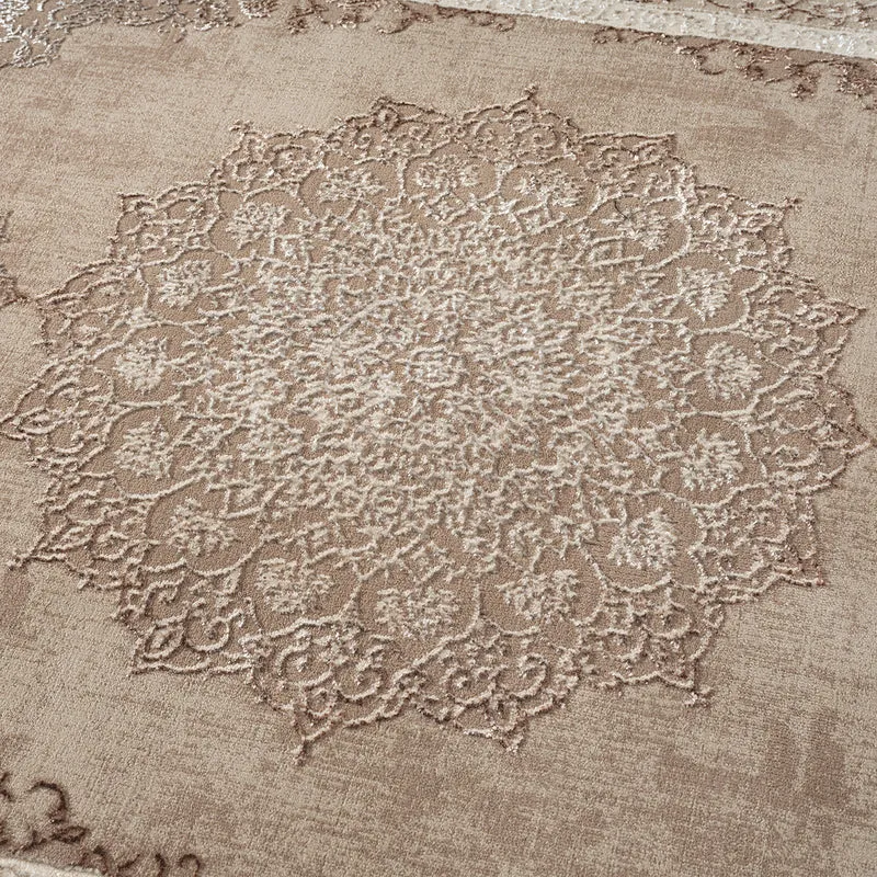 Teppich Kurzflor Moderner Teppich mit Ornament-Muster – Pflegeleicht & Robust – Für Fußbodenheizung geeignet