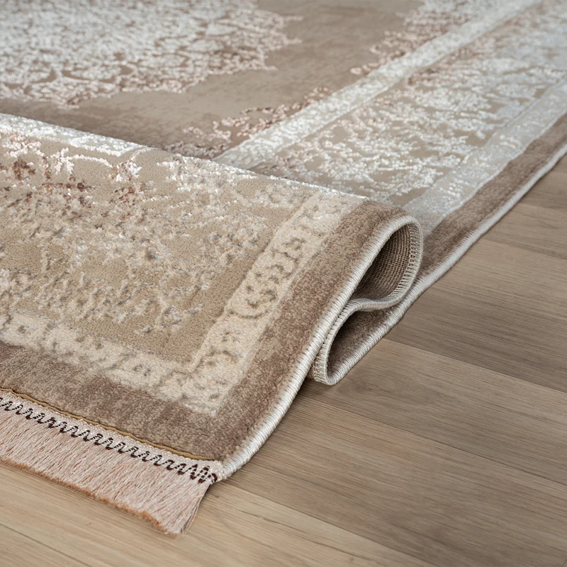 Teppich Kurzflor Moderner Teppich mit Ornament-Muster – Pflegeleicht & Robust – Für Fußbodenheizung geeignet