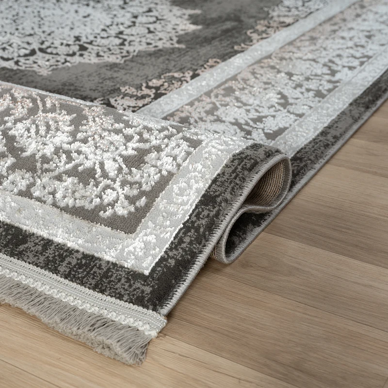 Teppich Kurzflor Moderner Teppich mit Ornament-Muster – Pflegeleicht & Robust – Für Fußbodenheizung geeignet