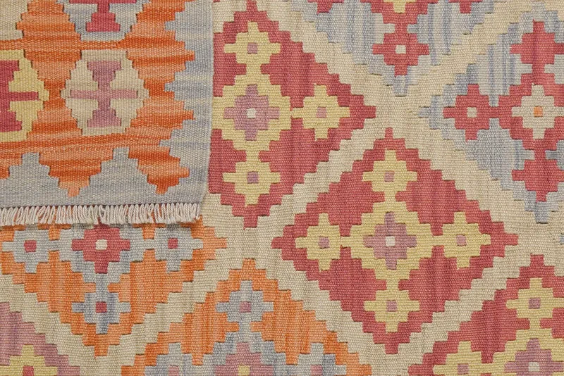 Kelim Gashgai · Handgewebt – Beige, 172x127 cm