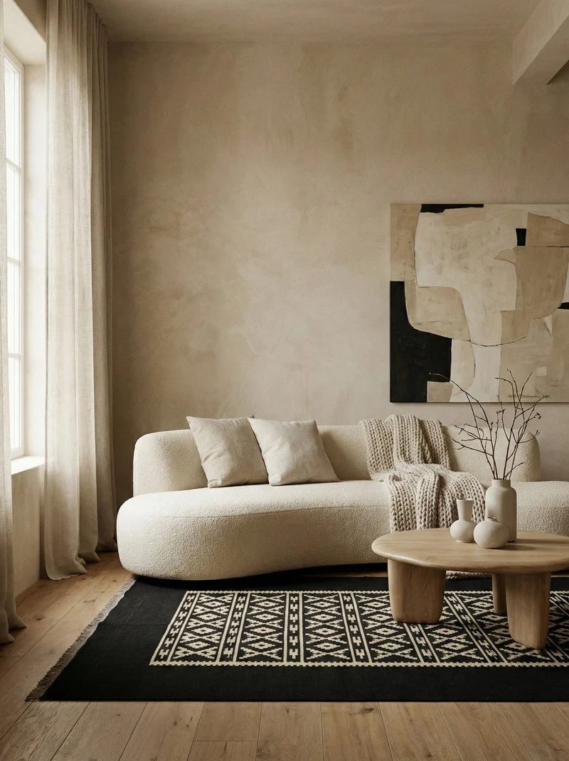 Kelim Gashgai · Handgewebt – Beige, 295x206 cm