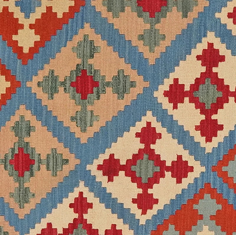 Kelim Gashgai · Handgewebt – Blau, 147x105 cm