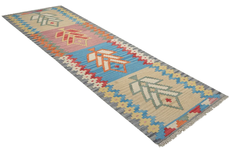 Kelim Gashgai · Handgewebt – Bunt, 188x58 cm