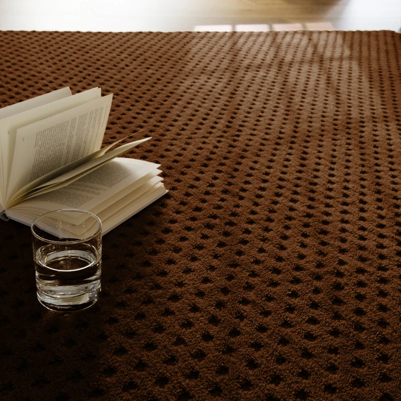 Kurzflor Teppich aus Schurwolle Braun "Castello THREE" WECONhome