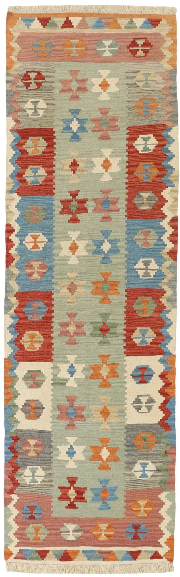 MY-RUG Teppich "Kelim" Rauten-& Diamantmuster, Handgewebt