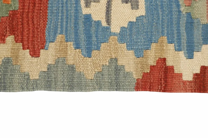 MY-RUG Teppich "Kelim" Rauten-& Diamantmuster, Handgewebt