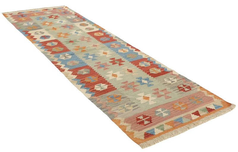 MY-RUG Teppich "Kelim" Rauten-& Diamantmuster, Handgewebt