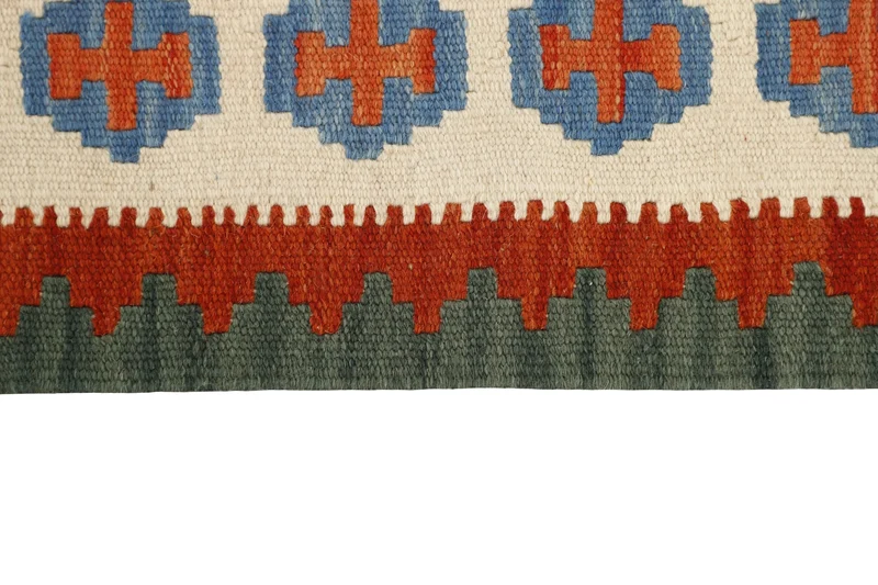 MY-RUG Teppich "Kelim" Rauten-& Diamantmuster, Handgewebt