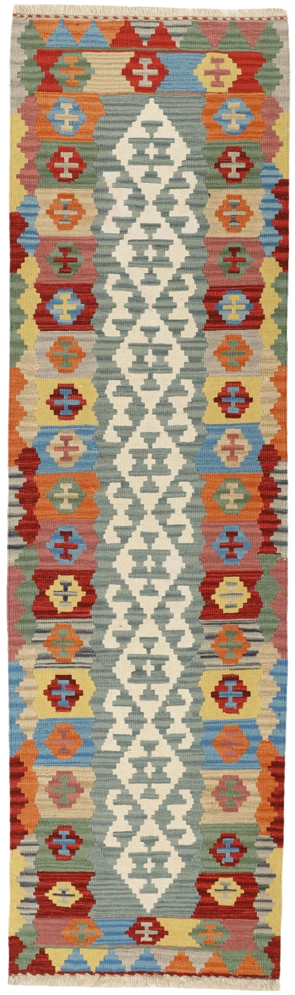 MY-RUG Teppich "Kelim" Rauten-& Diamantmuster, Handgewebt