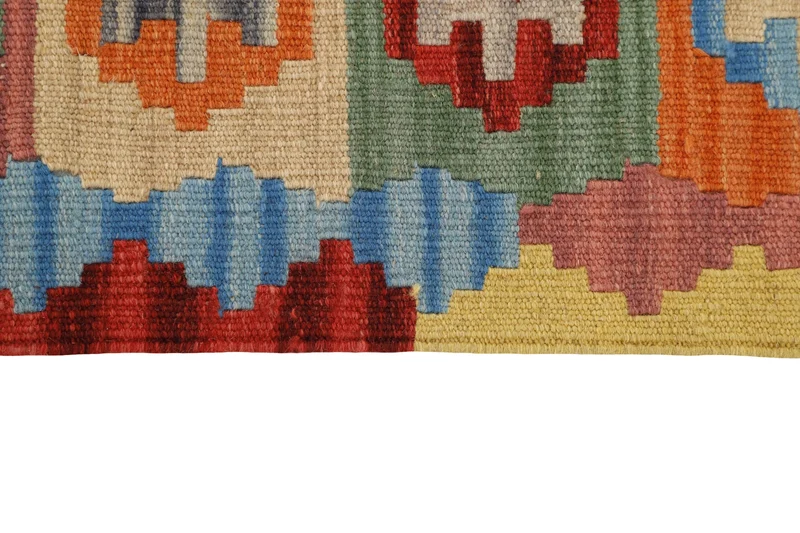 MY-RUG Teppich "Kelim" Rauten-& Diamantmuster, Handgewebt