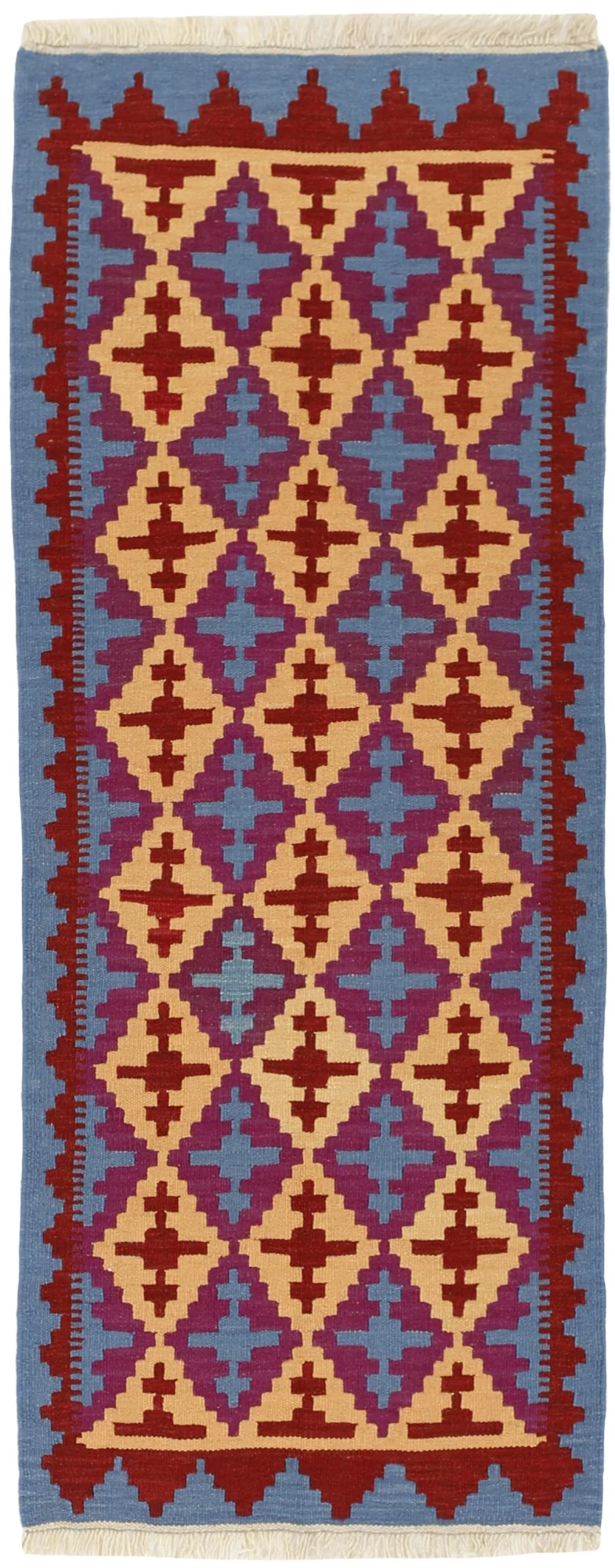 MY-RUG Teppich "Kelim" Rauten-& Diamantmuster, Handgewebt