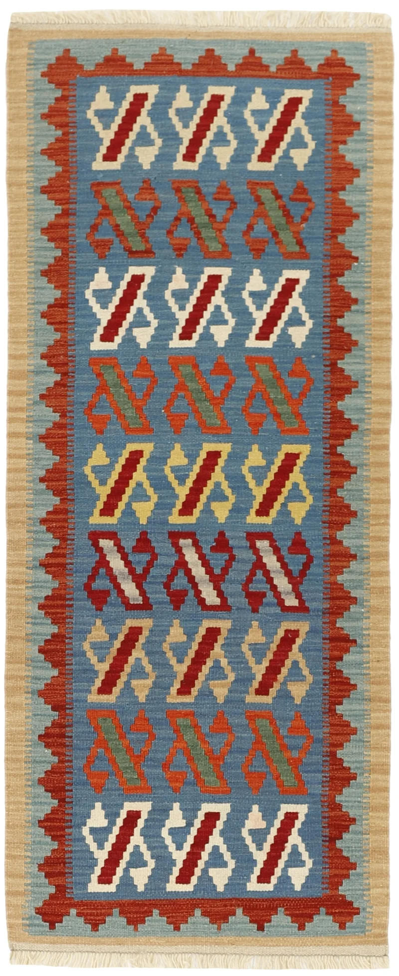 MY-RUG Teppich "Kelim" Rauten-& Diamantmuster, Handgewebt