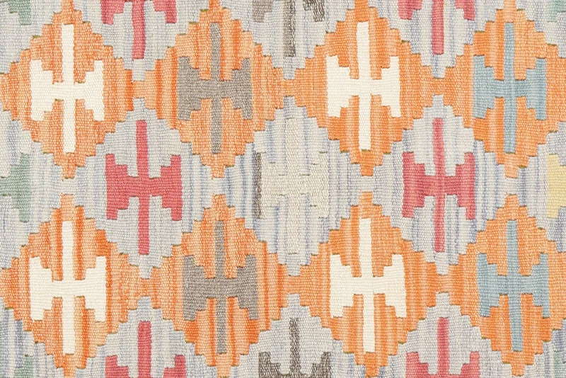 Kelim Gashgai · Handgewebt – Grau, 192x150 cm