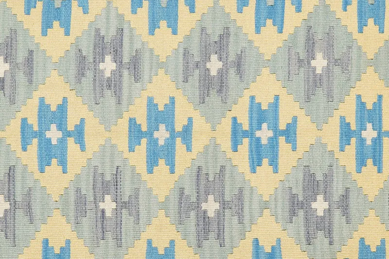 Kelim Gashgai · Handgewebt – Grün, 231x169 cm
