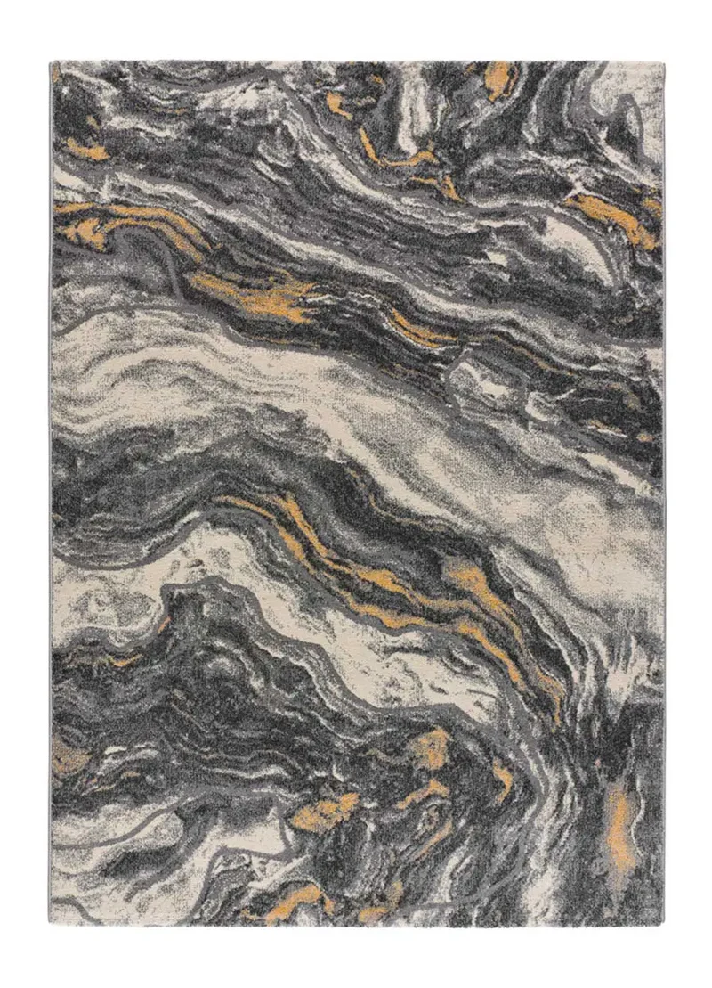 Alfombra efecto Mármol 12309 Gris