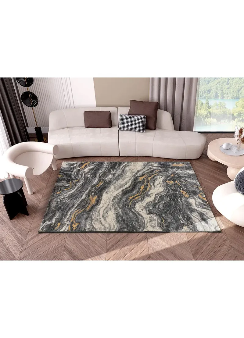 Alfombra efecto Mármol 12309 Gris