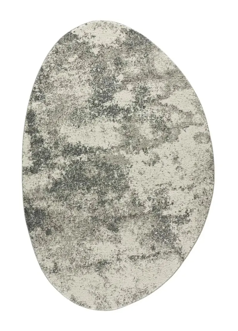 Alfombra abstracta con forma Reflex Piedra 642 Sh Gris