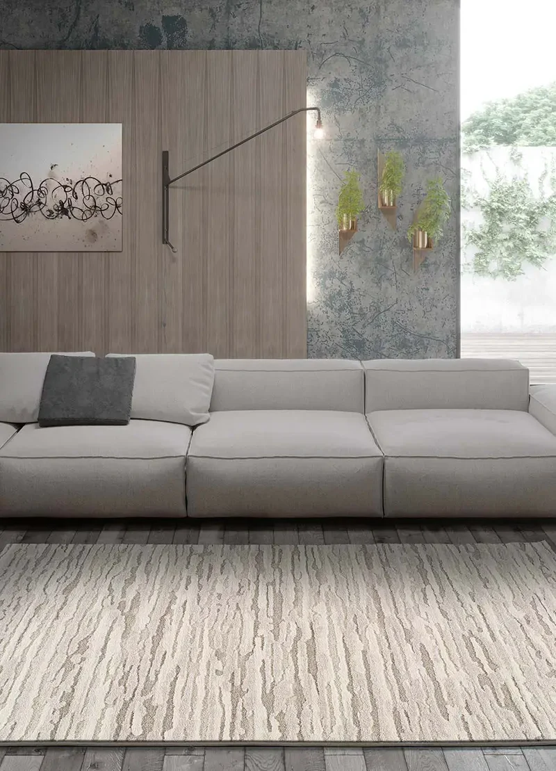Alfombra abstracta estilo escandinavo Yen 59617 Beige