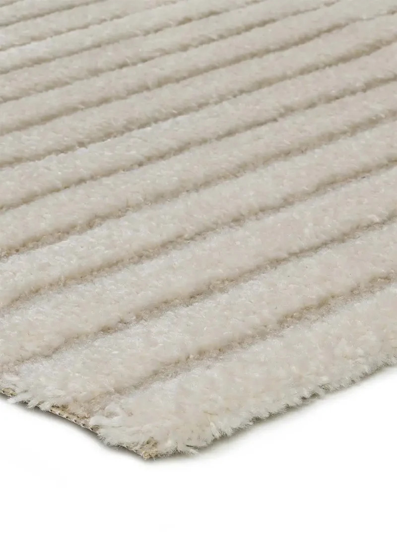 Alfombra estilo escandinavo con relieve Lina 59602 Blanco