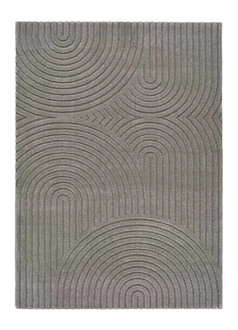Alfombra estilo escandinavo con relieve Lina 59602 Gris