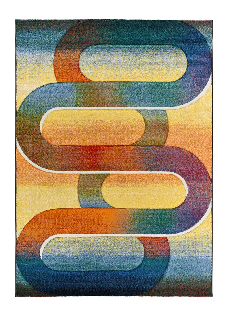 Alfombra geométrica Sybil 40405 Multicolor