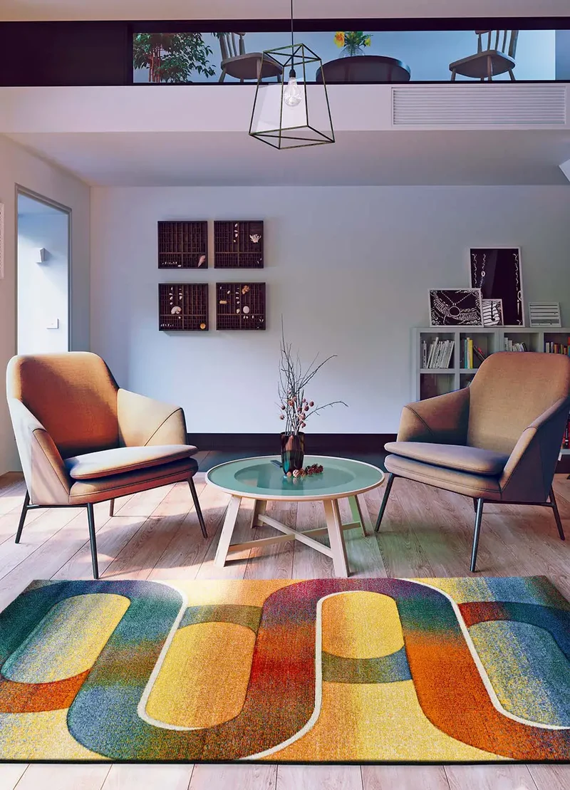 Alfombra geométrica Sybil 40405 Multicolor