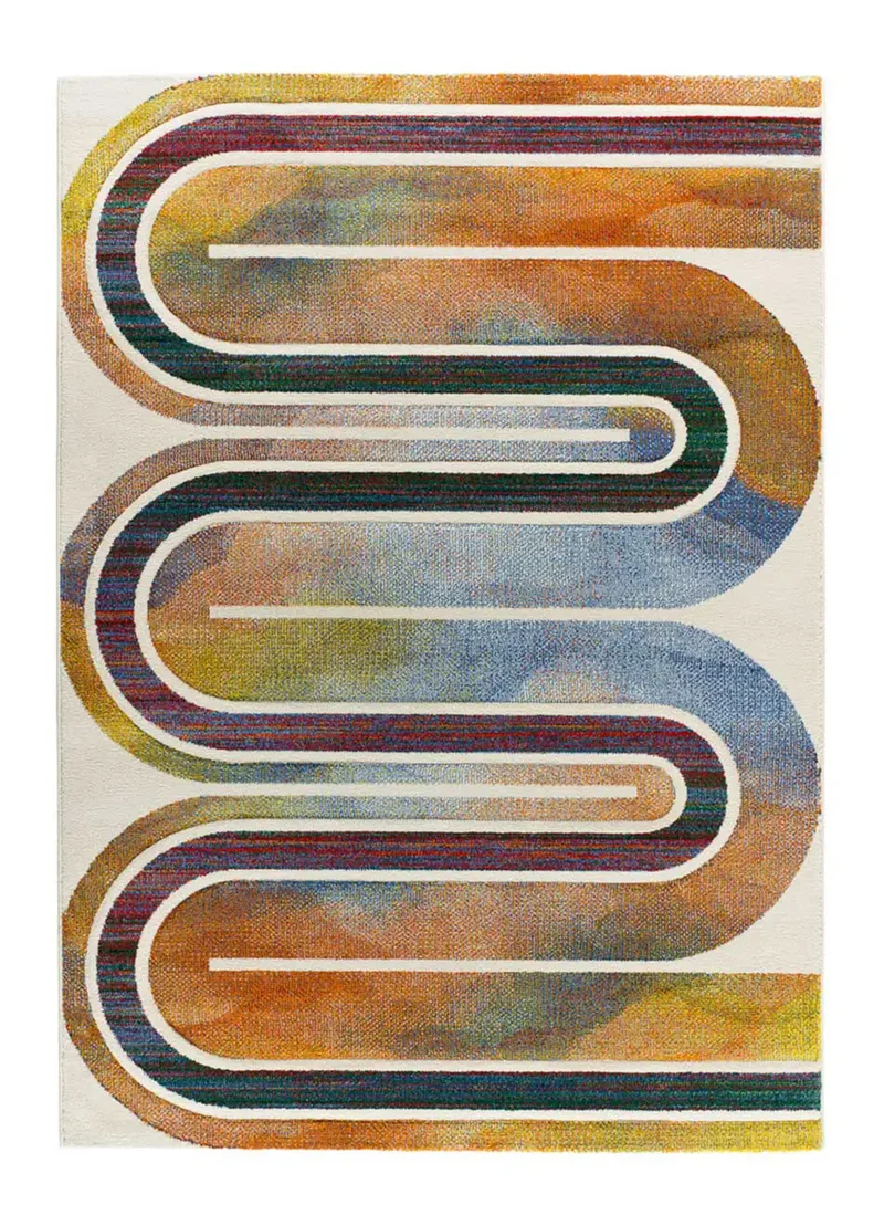 Alfombra geométrica Sybil 40403 Multicolor