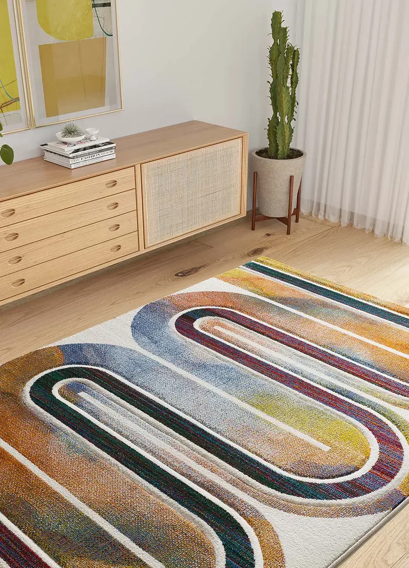 Alfombra geométrica Sybil 40403 Multicolor