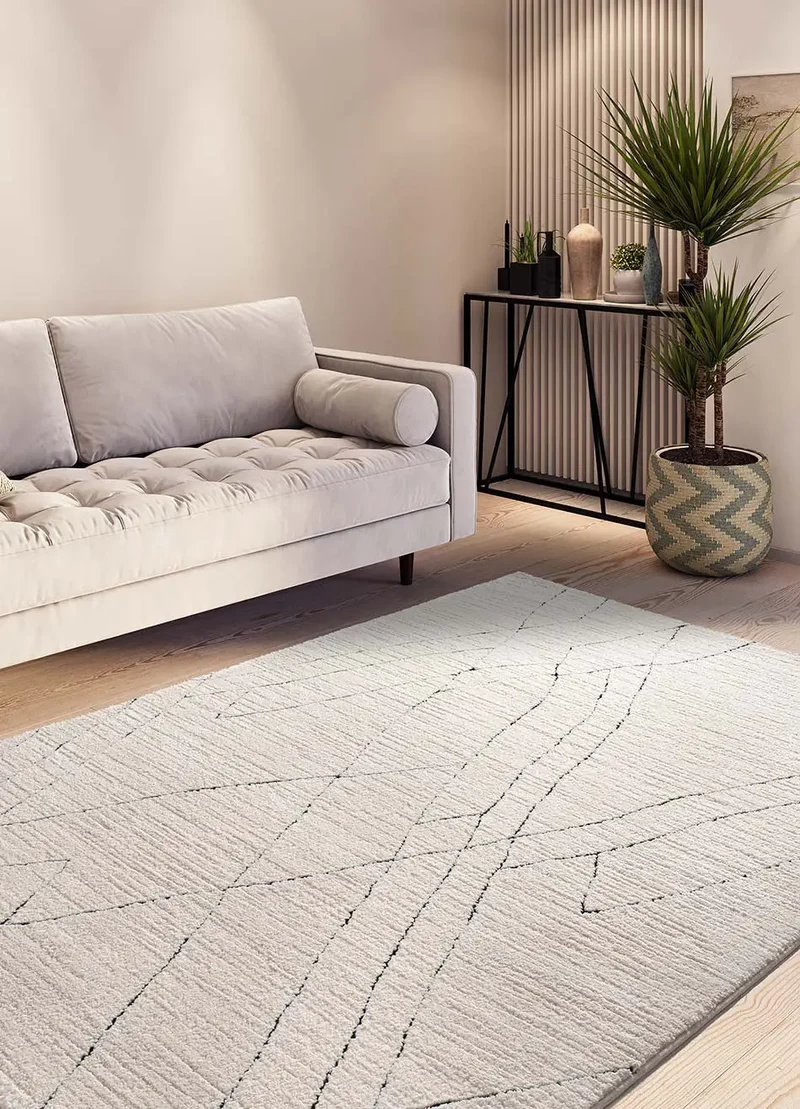 Alfombra bereber en blanco y negro Turín 2379