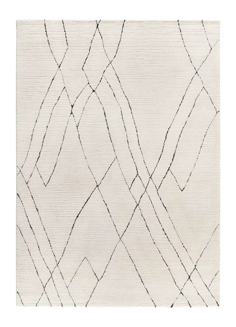 Alfombra bereber en blanco y negro Turín 2379