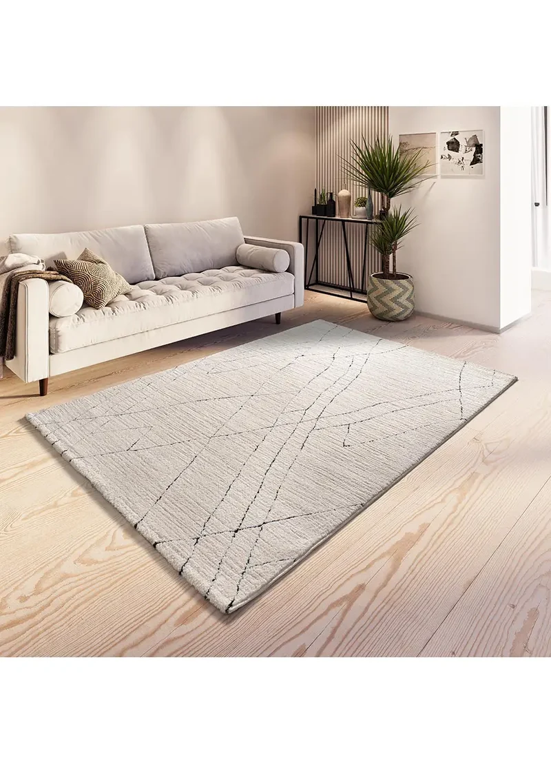 Alfombra bereber en blanco y negro Turín 2379