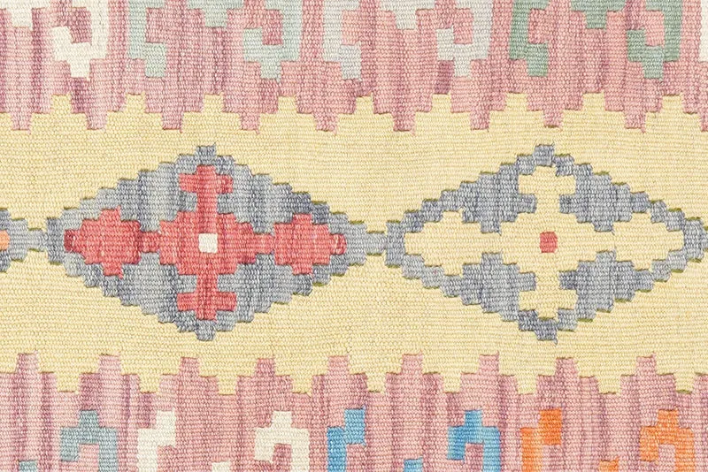 Kelim Gashgai · Handgewebt – Gelb, 292x81 cm
