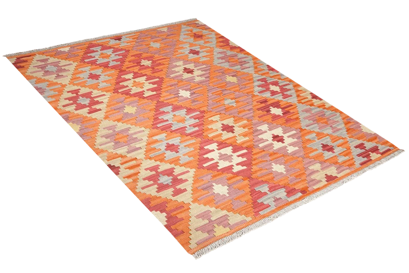 Kelim Gashgai · Handgewebt – Orange, 172x130 cm