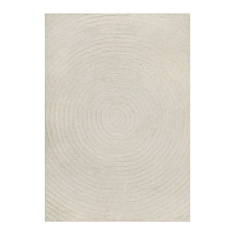 Kurzflor Teppich Creme Weiß aus Schurwolle "Hamptons NINETEEN" WECONhome