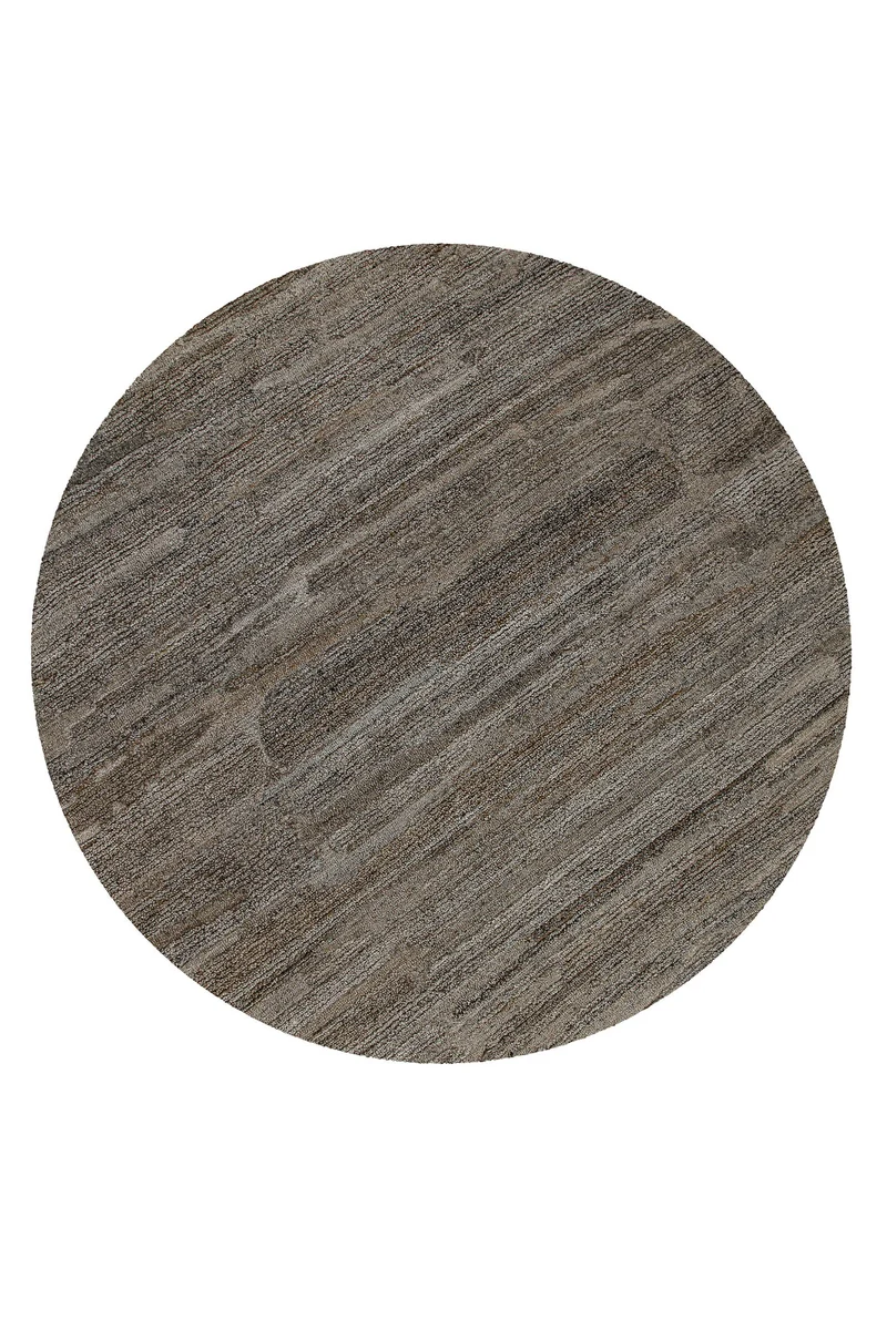 Kurzflor Teppich Rund Grau Braun meliert "Hamptons EIGHTEEN" WECONhome
