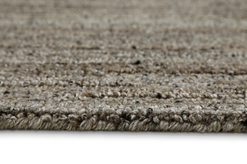 Kurzflor Teppich Rund Grau Braun meliert "Hamptons EIGHTEEN" WECONhome
