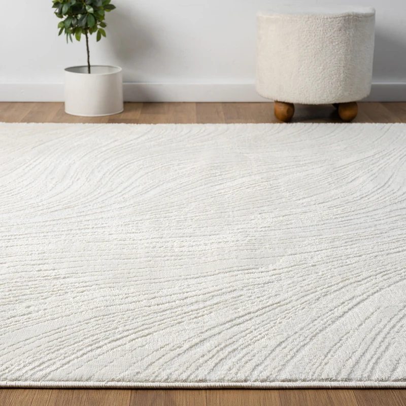Teppich Wohnzimmer Teppich Schlafzimmer, flur, küche Kurzflor Boho Design Unifarbe Hoch-Tief-Effekt Modern 3D Weich