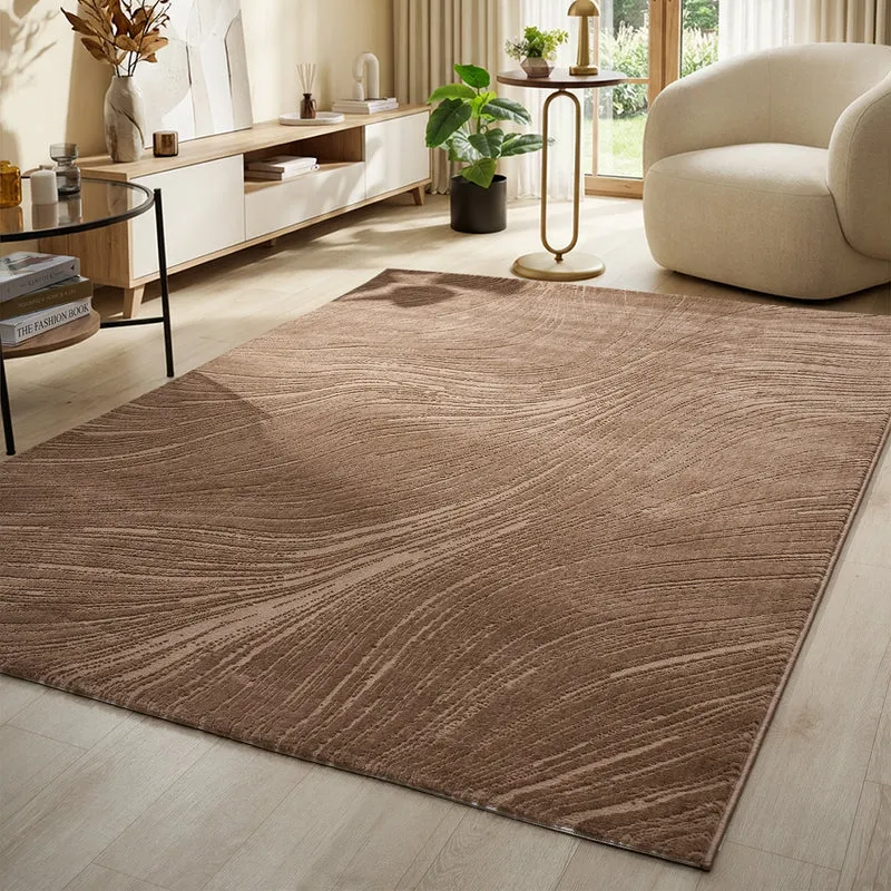 Teppich Wohnzimmer Teppich Schlafzimmer, flur, küche Kurzflor Boho Design Unifarbe Hoch-Tief-Effekt Modern 3D Weich