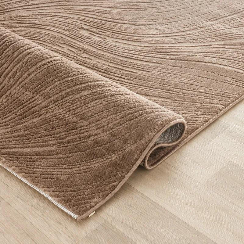Teppich Wohnzimmer Teppich Schlafzimmer, flur, küche Kurzflor Boho Design Unifarbe Hoch-Tief-Effekt Modern 3D Weich