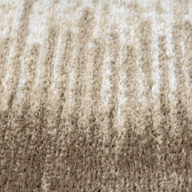 Teppich Wohnzimmer kurzflor Muster Kanten Qualität- Soft Grau / Beige für , Schlafzimmer